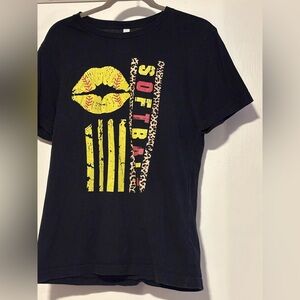 Softball Bella Canvas Black T-Shirt